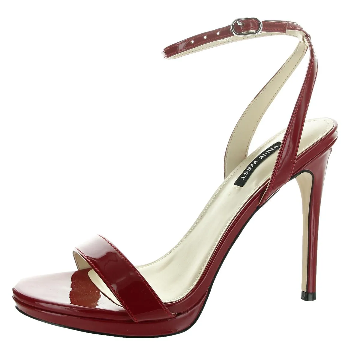 Loola Womens Patent Open Toe Slingback Sandals