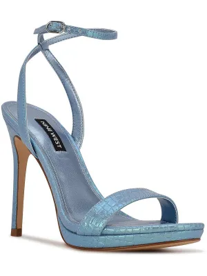 Loola Womens Patent Open Toe Slingback Sandals