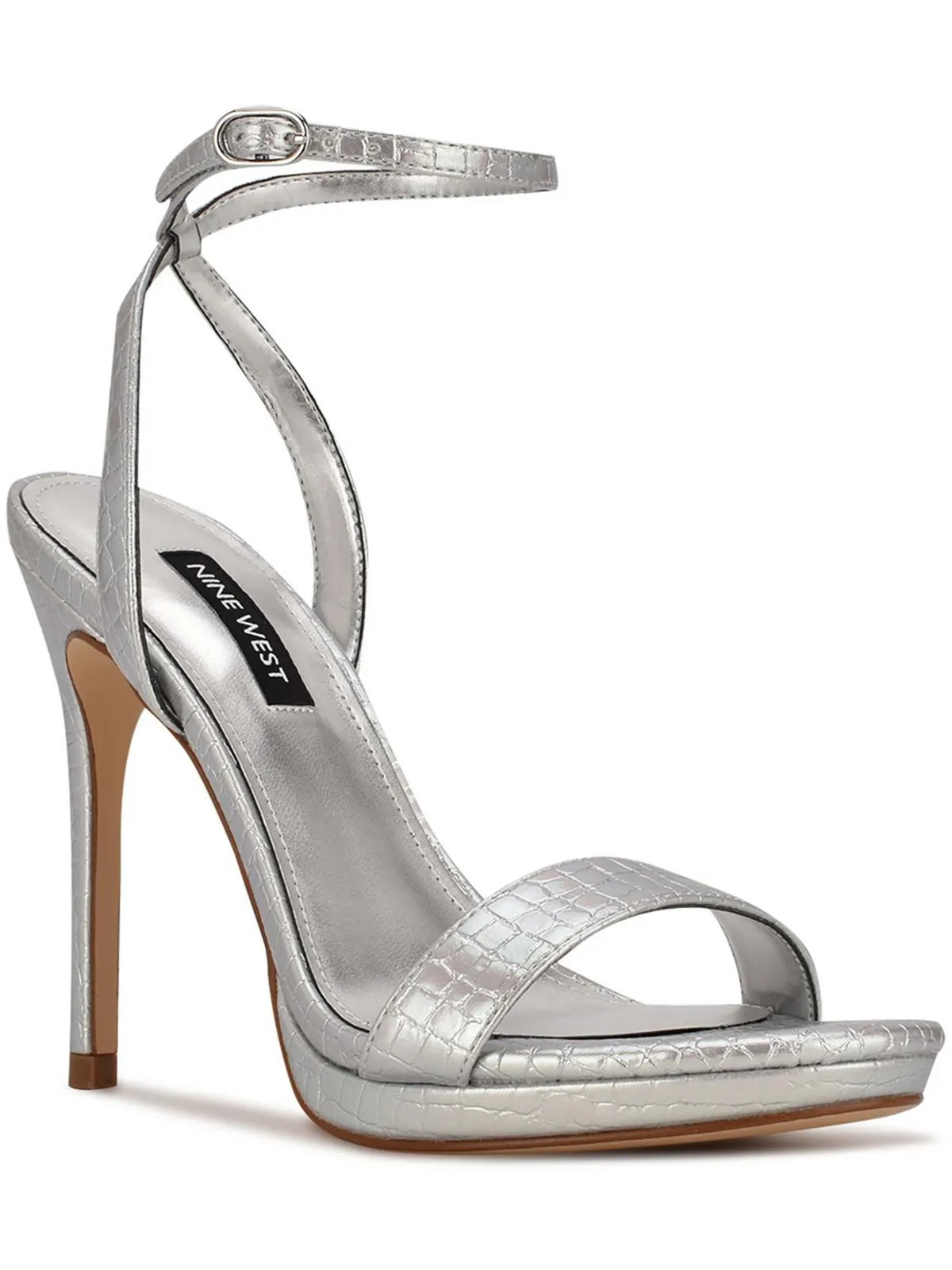 Loola Womens Patent Open Toe Slingback Sandals