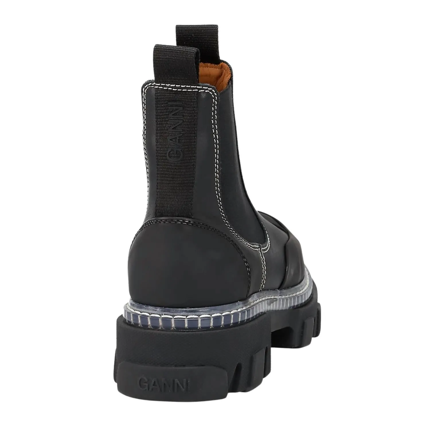 Low Cleated Chelsea Boot In Black