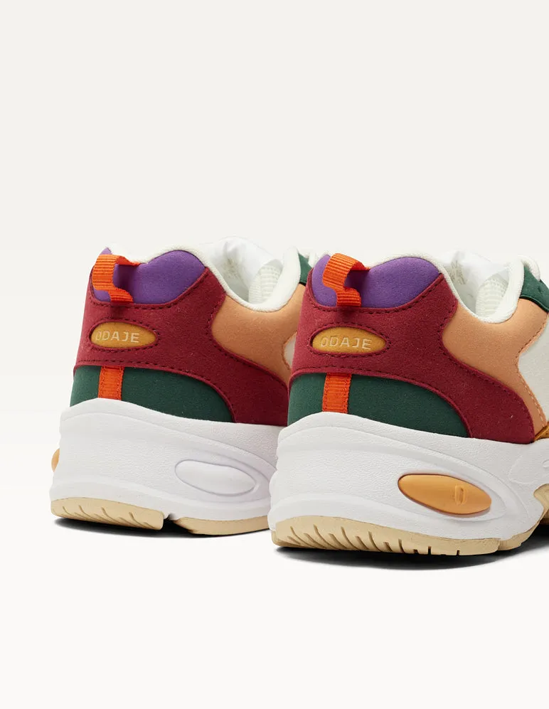 Mae Sneaker in Peach White from Odaje