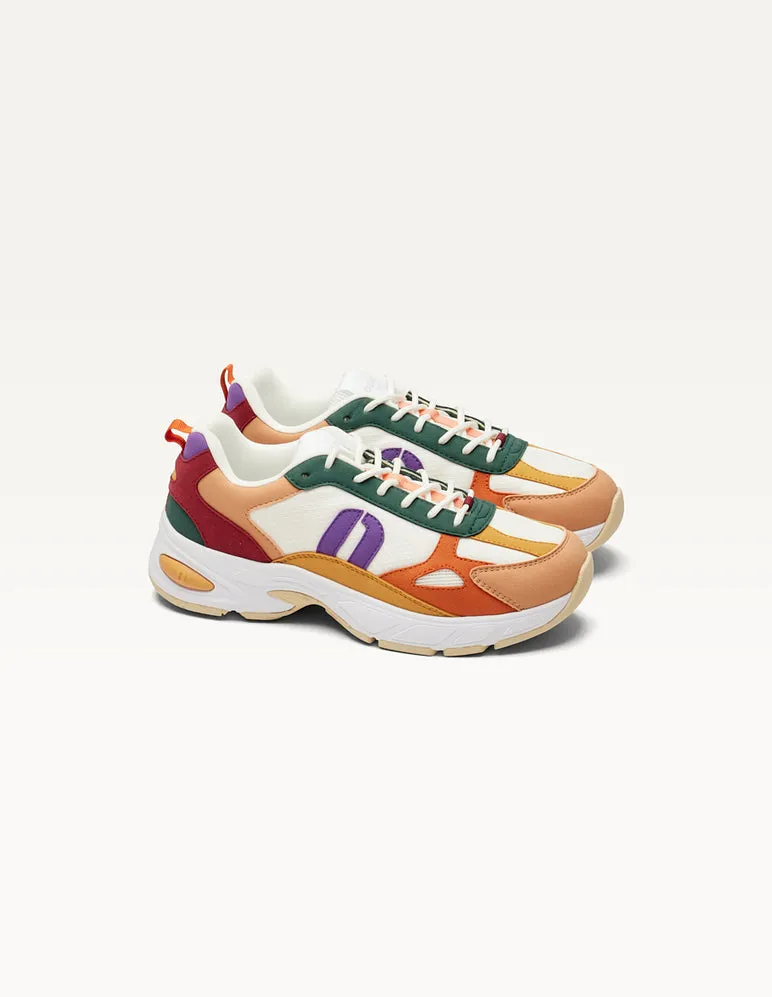 Mae Sneaker in Peach White from Odaje