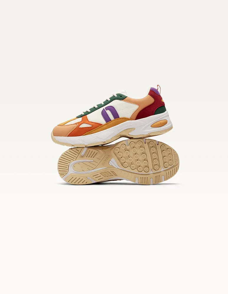 Mae Sneaker in Peach White from Odaje