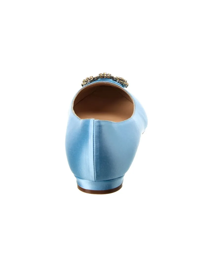 Manolo Blahnik Hangisimu Satin Flat