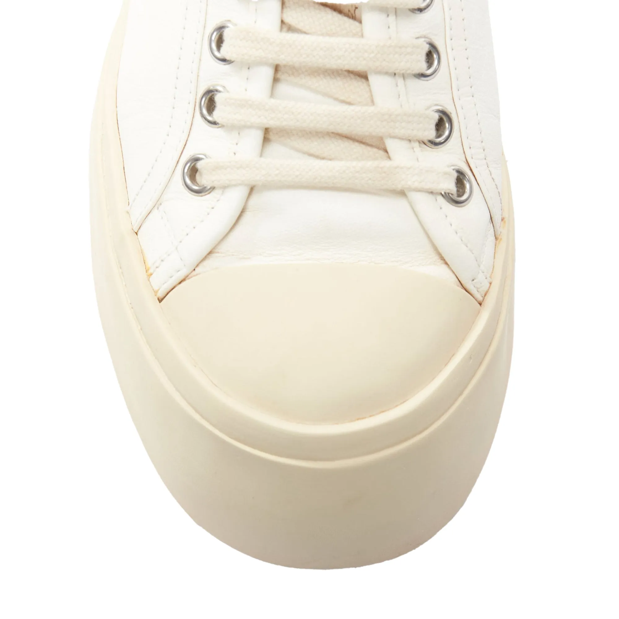 Marni Pablo leather chunky wide toe lace up low top sneakers