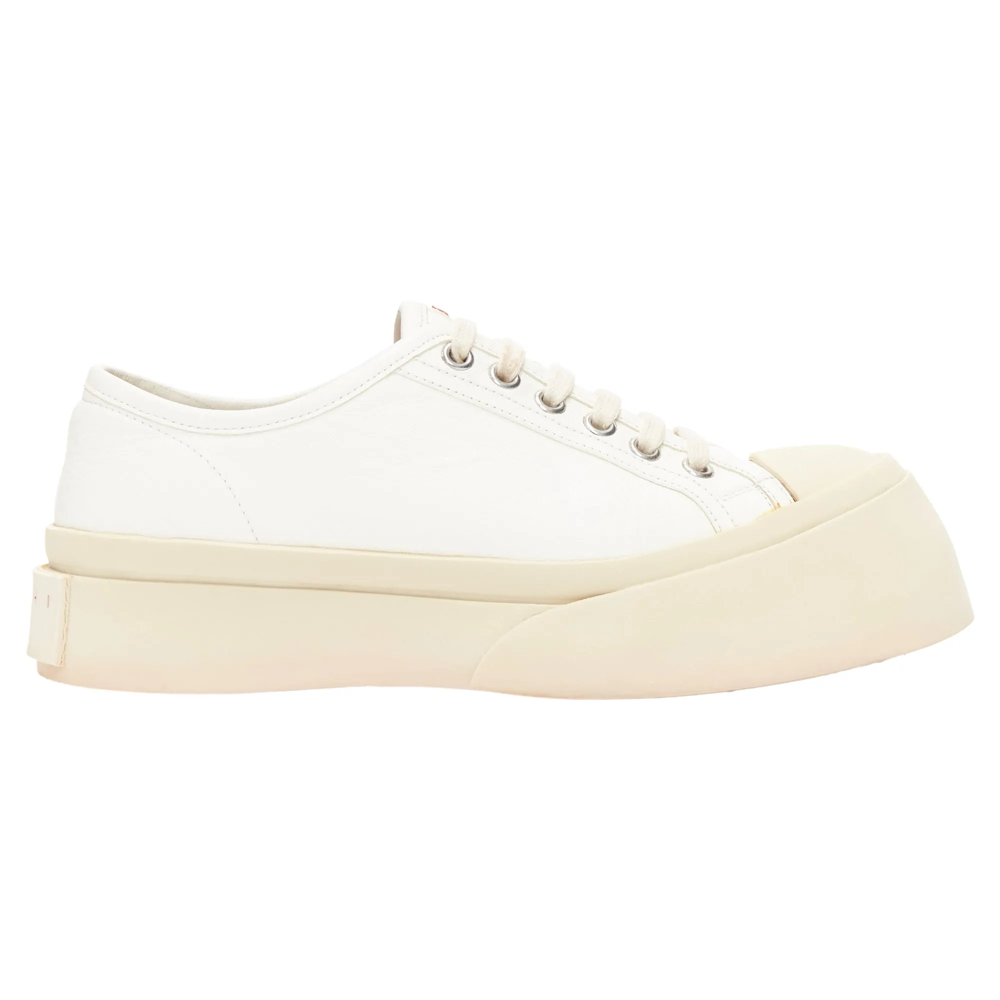 Marni Pablo leather chunky wide toe lace up low top sneakers