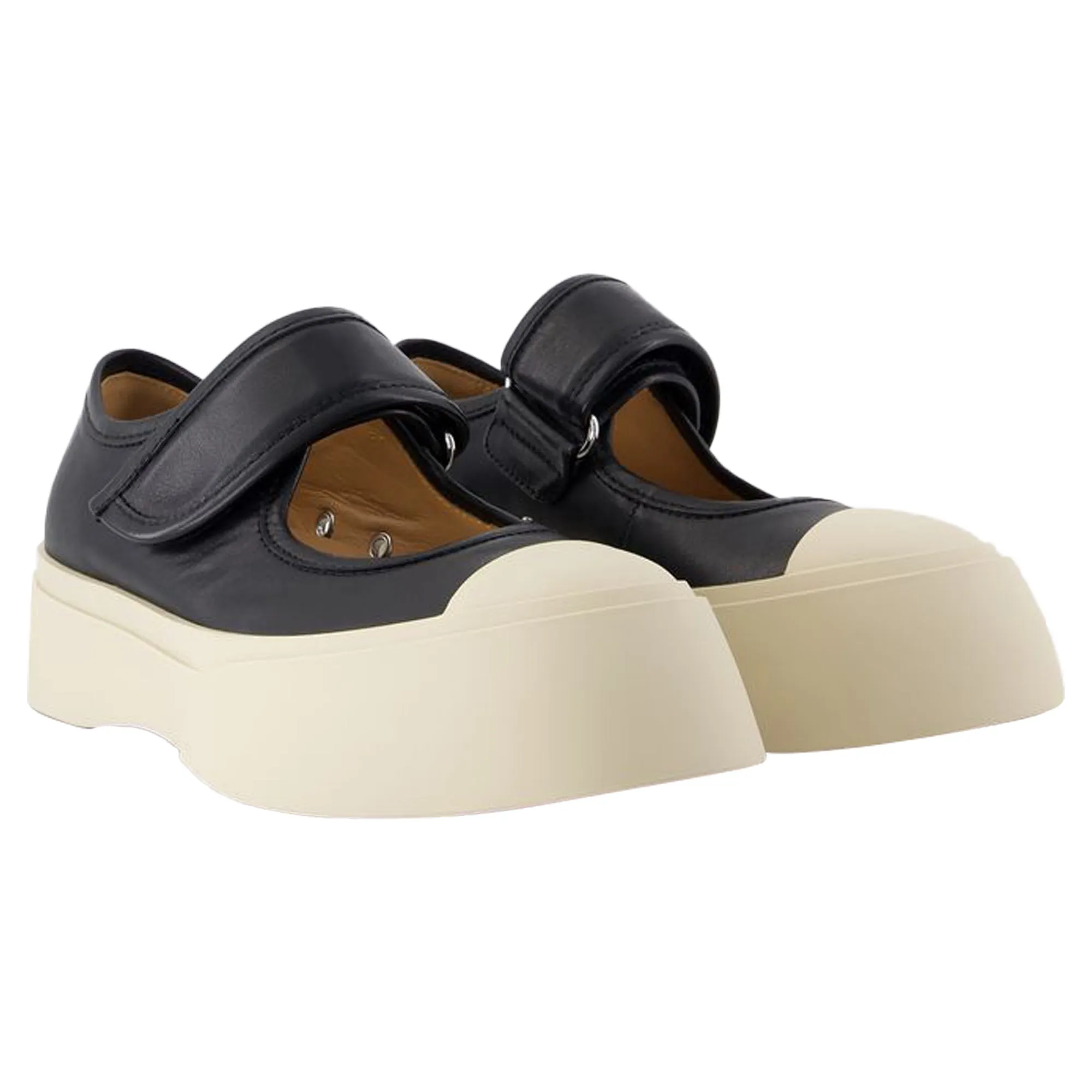 Mary Jane Sneakers - Marni - Leather - Black