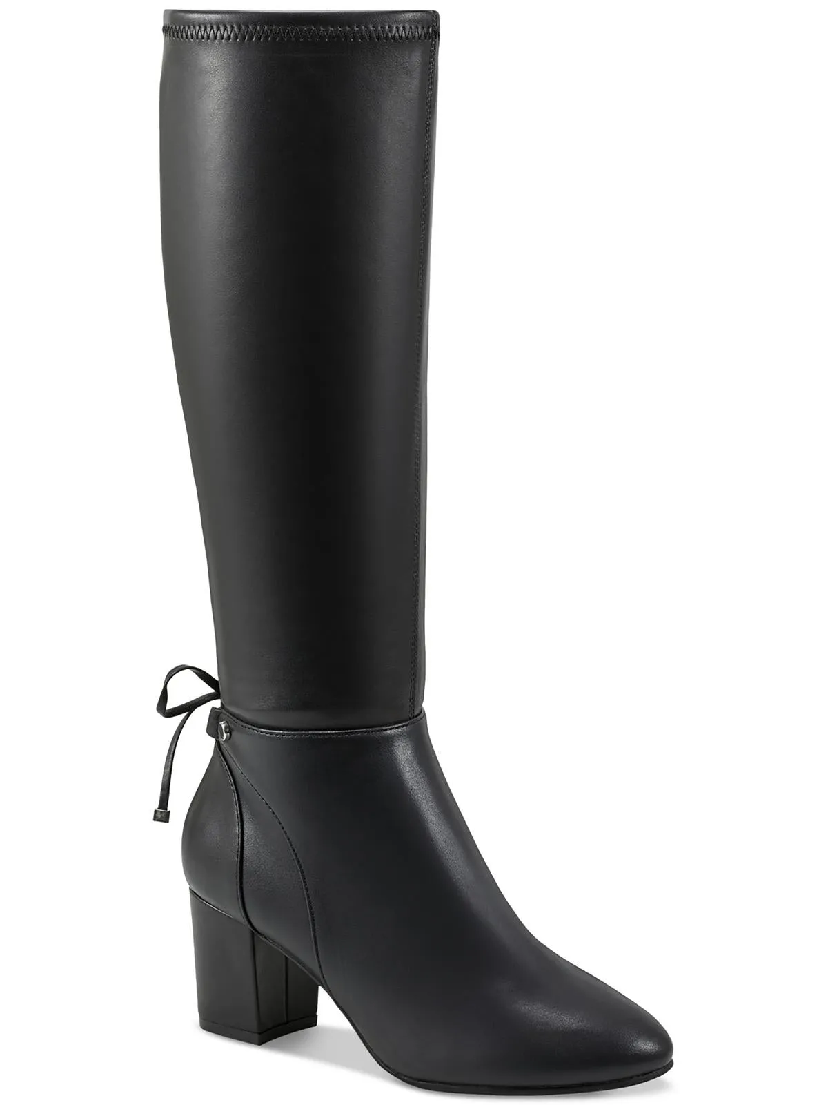 Mayviss Womens Faux Leather Mid-Calf Boots
