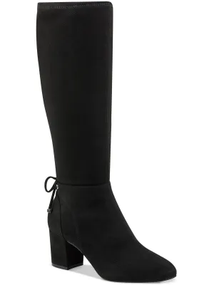 Mayviss Womens Faux Leather Mid-Calf Boots