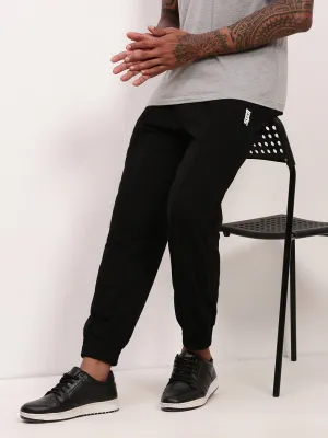 Men Black Solid Joggers