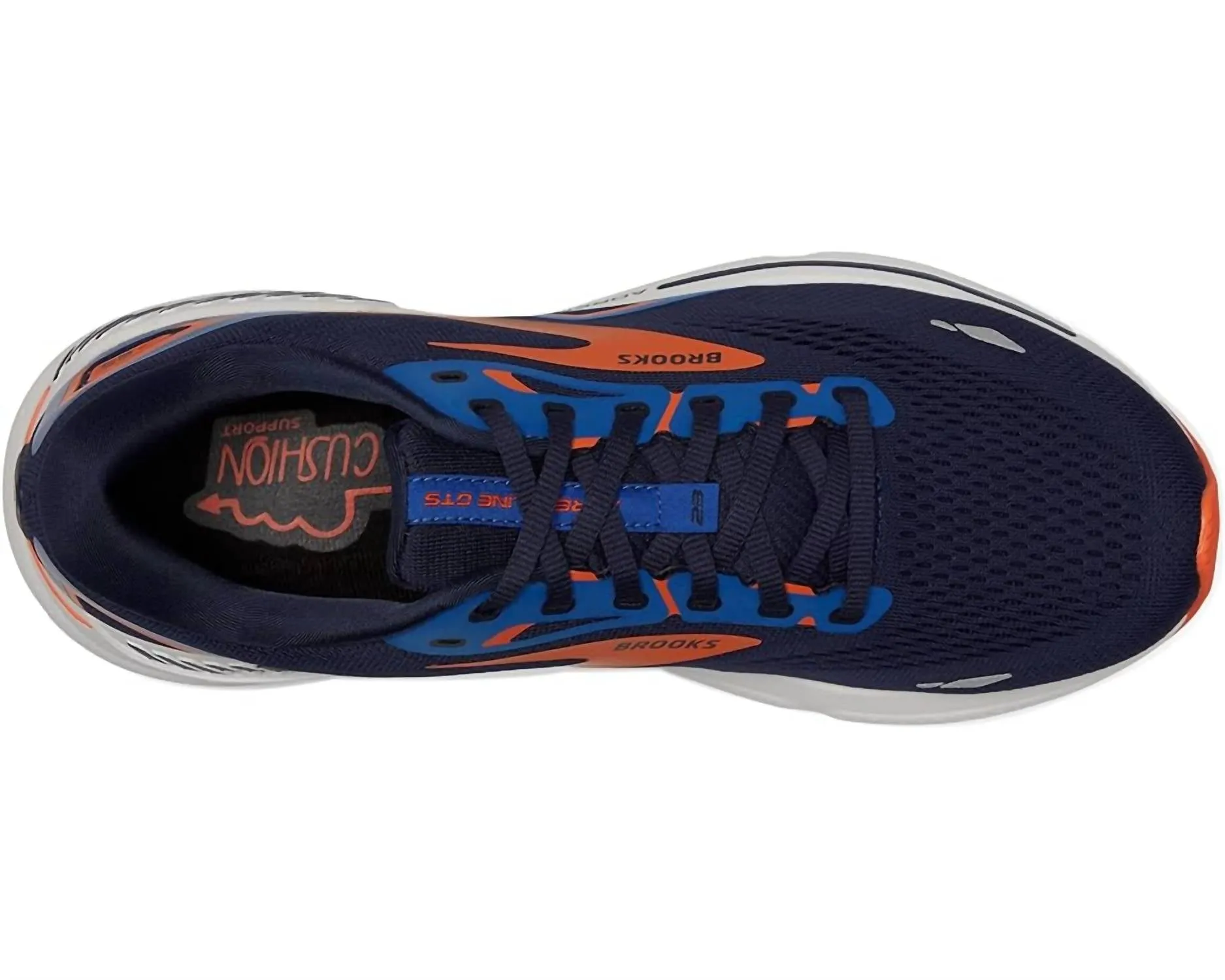 Men's Adrenaline Gts 23 Running Shoes In Peacoat/orange/surf The Web