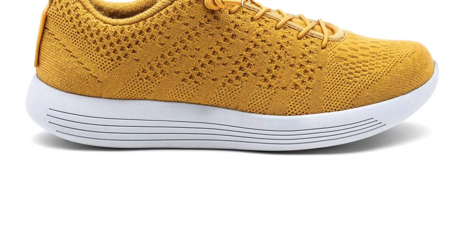 Men's Belmont Sneaker In Mustard Merino Wool