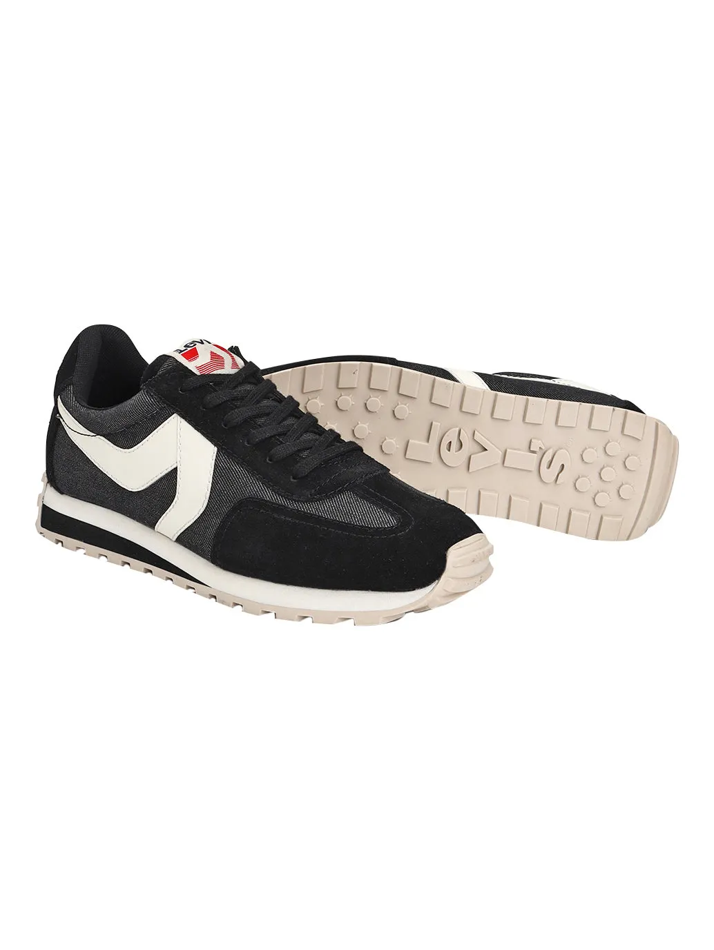 Men's Black Colorblock Sneakers