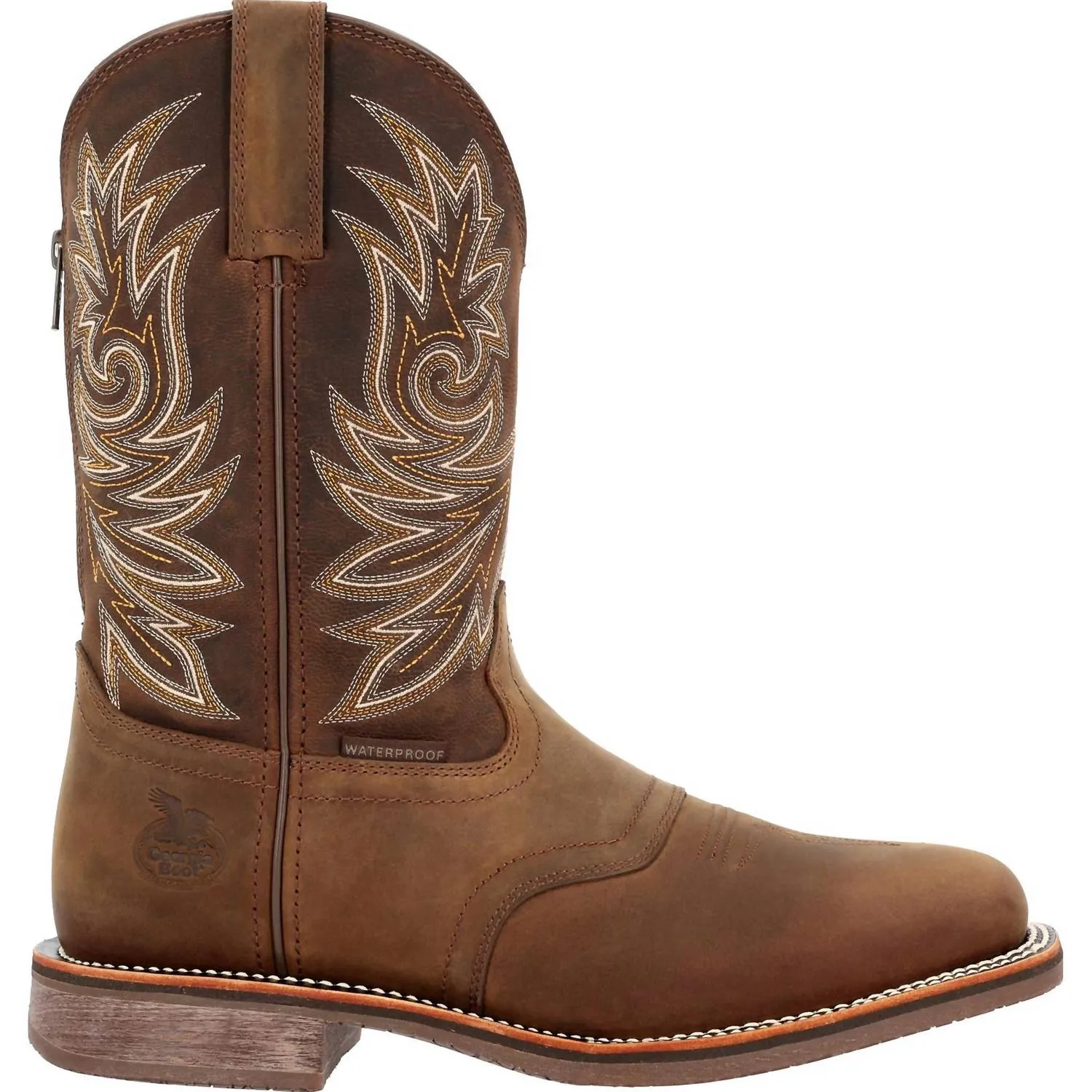 Men's Carbo-Tec Elite Waterproof Western Boot - Wide Width In Brown