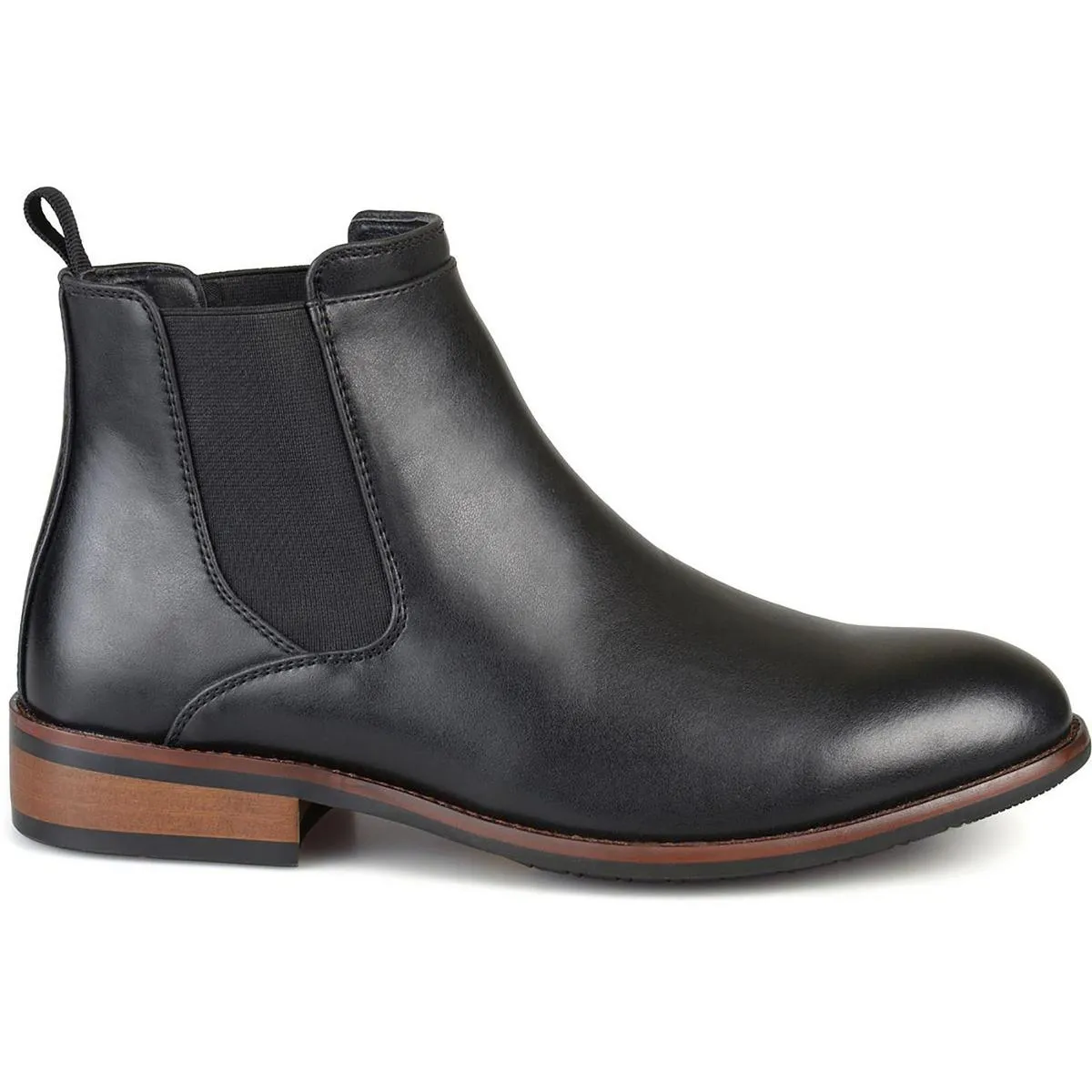 Mens Comfort Insole Faux Leather Chelsea Boots