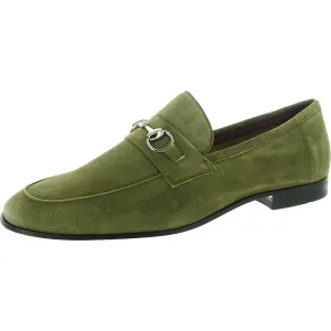 Mens Embellished Leather Loafers