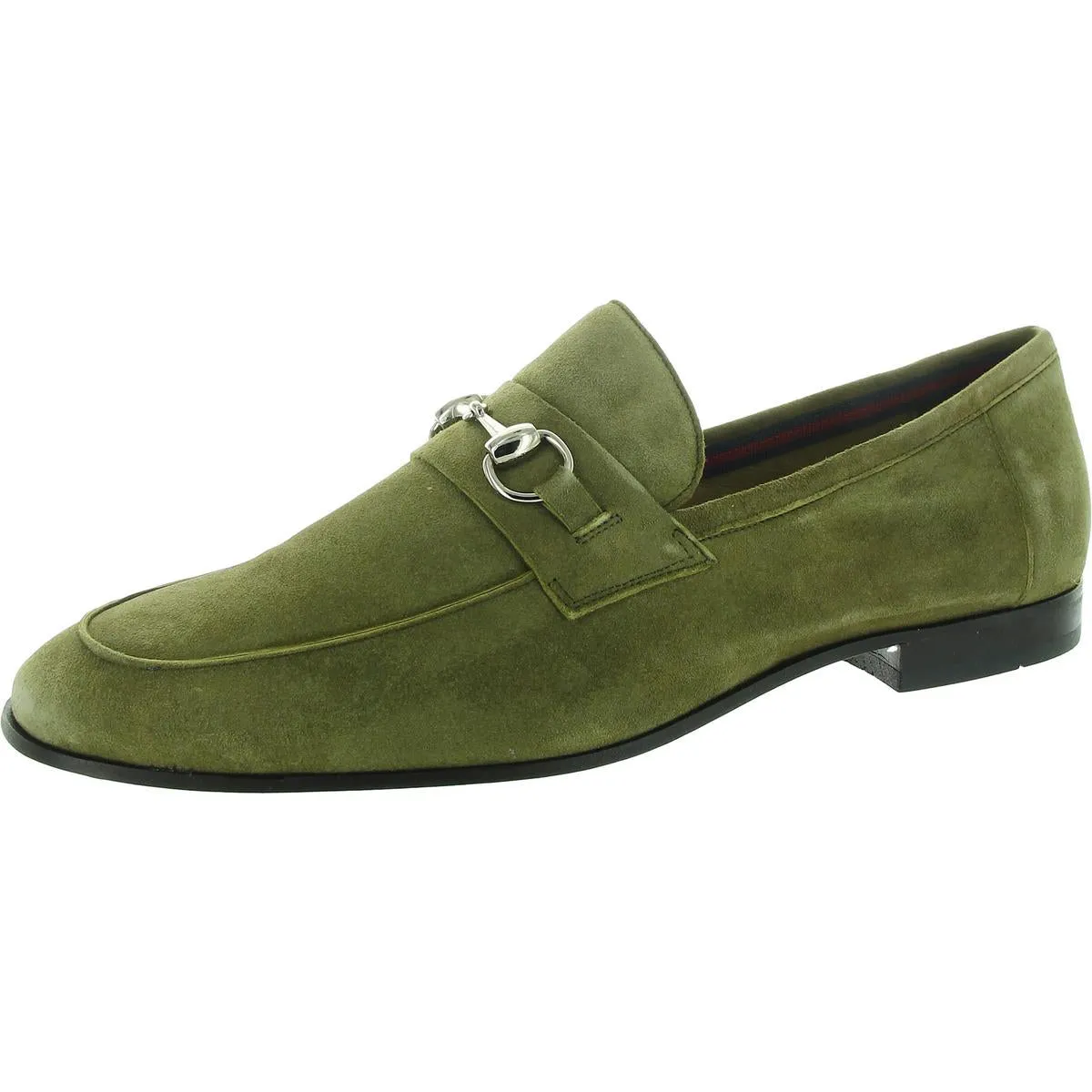 Mens Embellished Leather Loafers
