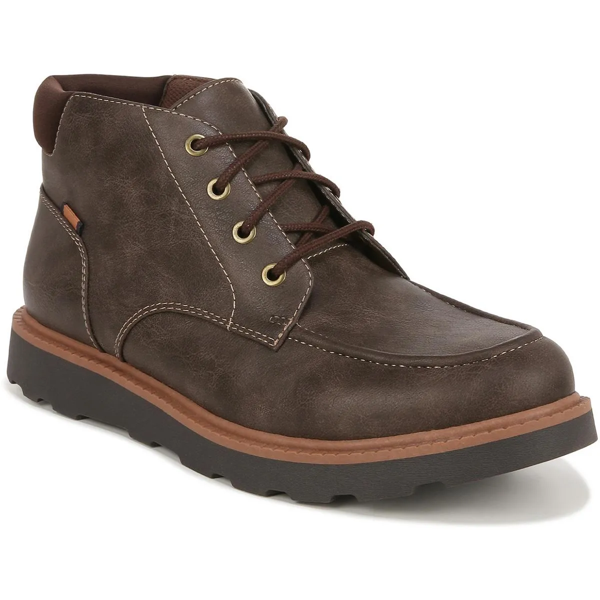Mens Faux Leather Cold Weather Chukka Boots