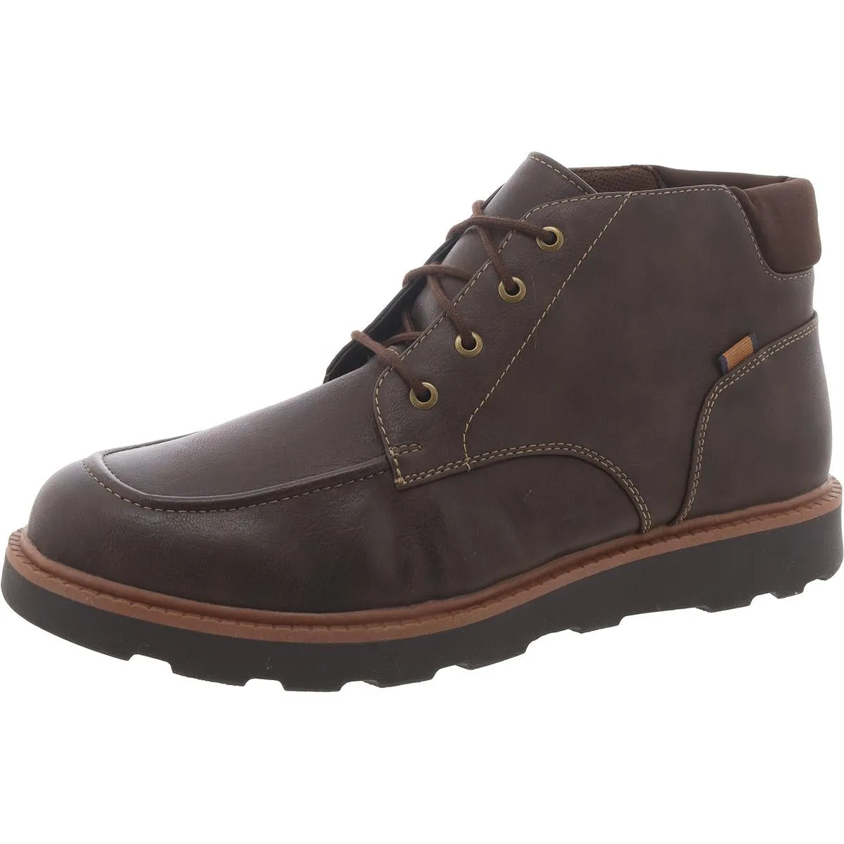 Mens Faux Leather Cold Weather Chukka Boots
