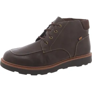 Mens Faux Leather Cold Weather Chukka Boots