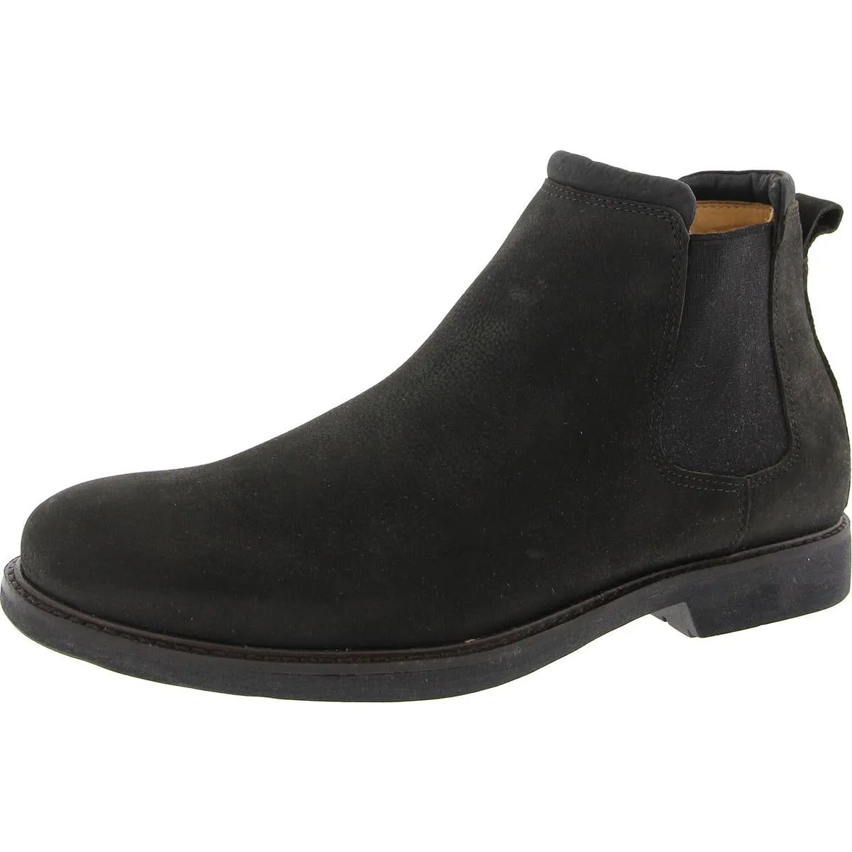 Mens Stretch Leather Chelsea Boots