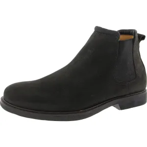 Mens Stretch Leather Chelsea Boots