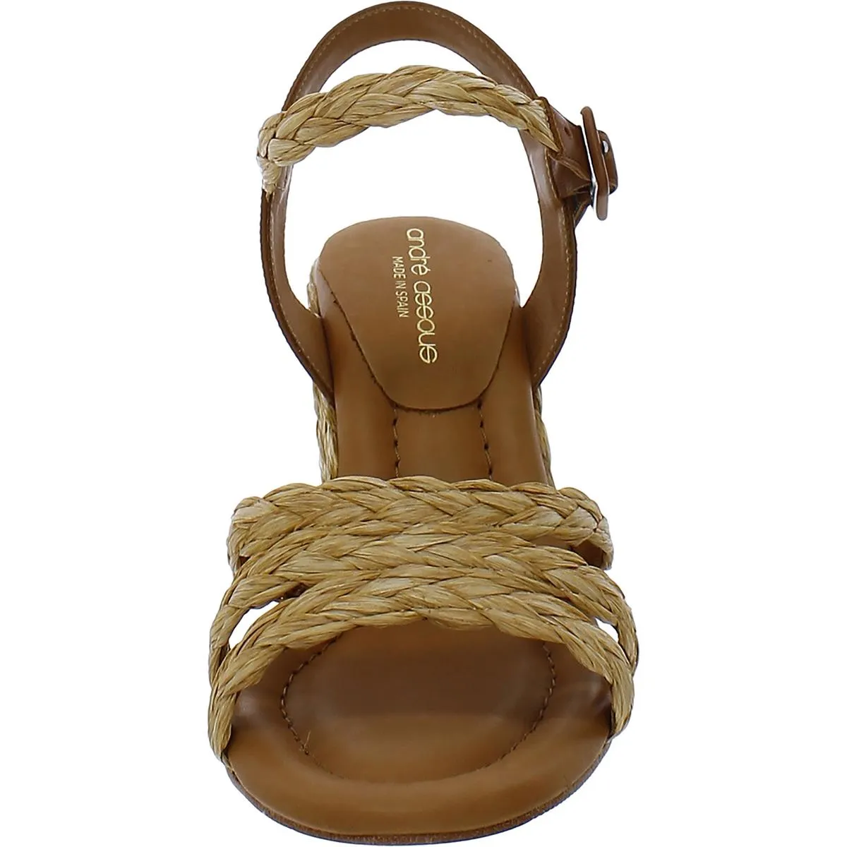 Milena Womens Woven Leather Wedge Sandals