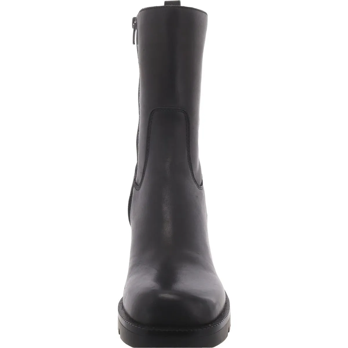 Nala Womens Leather Block Heel Ankle Boots
