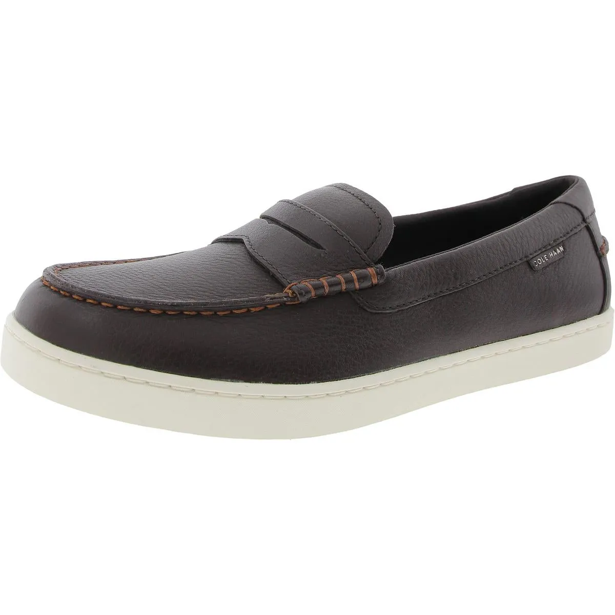 Nantucket Slip-On Penny Mens Padded Insole Faux Leather Loafers