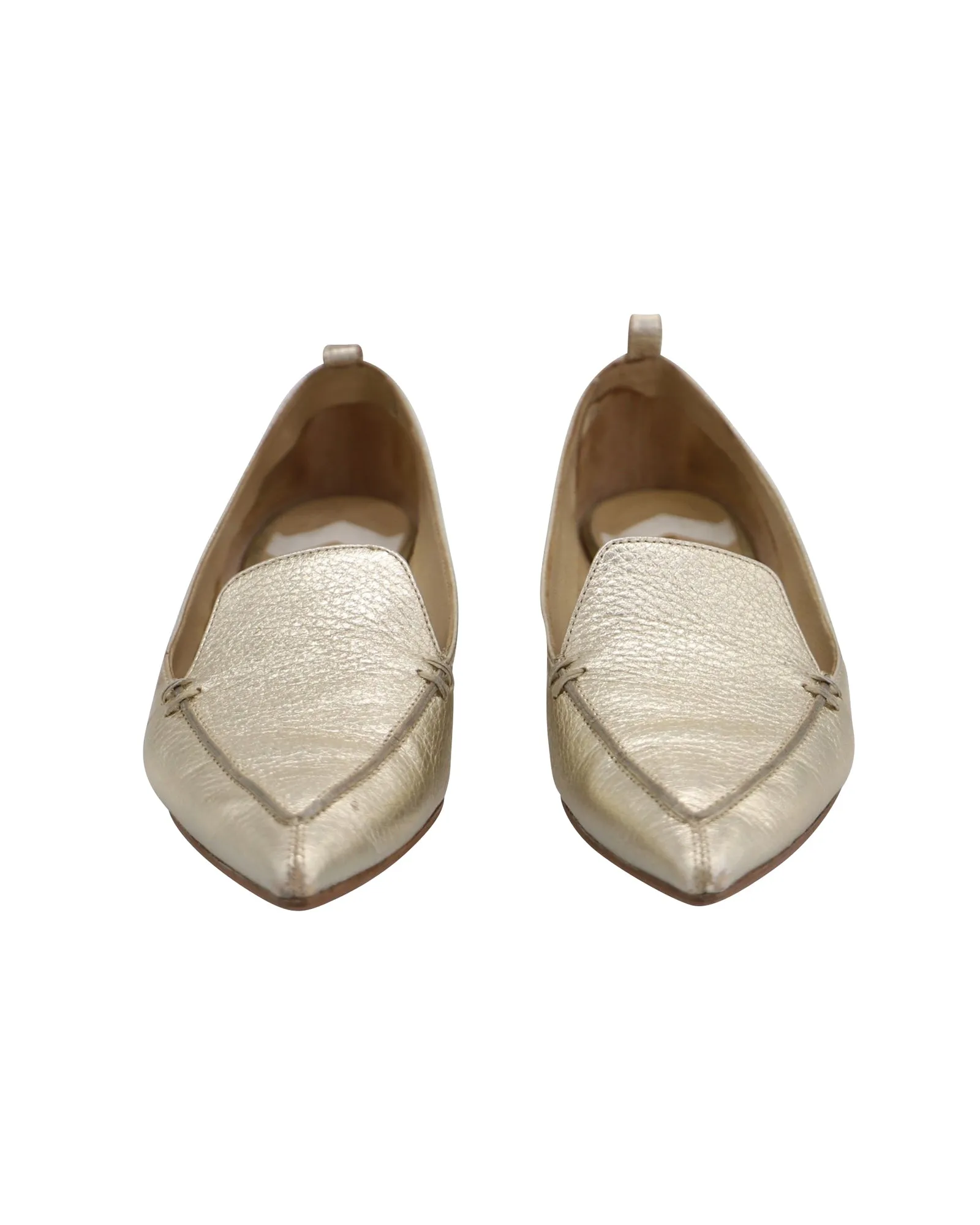 Nicholas Kirkwood Beya Loafers in Gold Leather