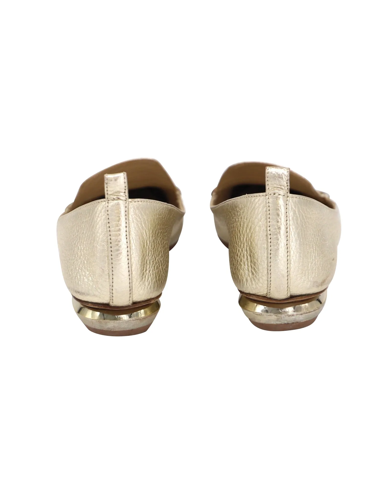 Nicholas Kirkwood Beya Loafers in Gold Leather
