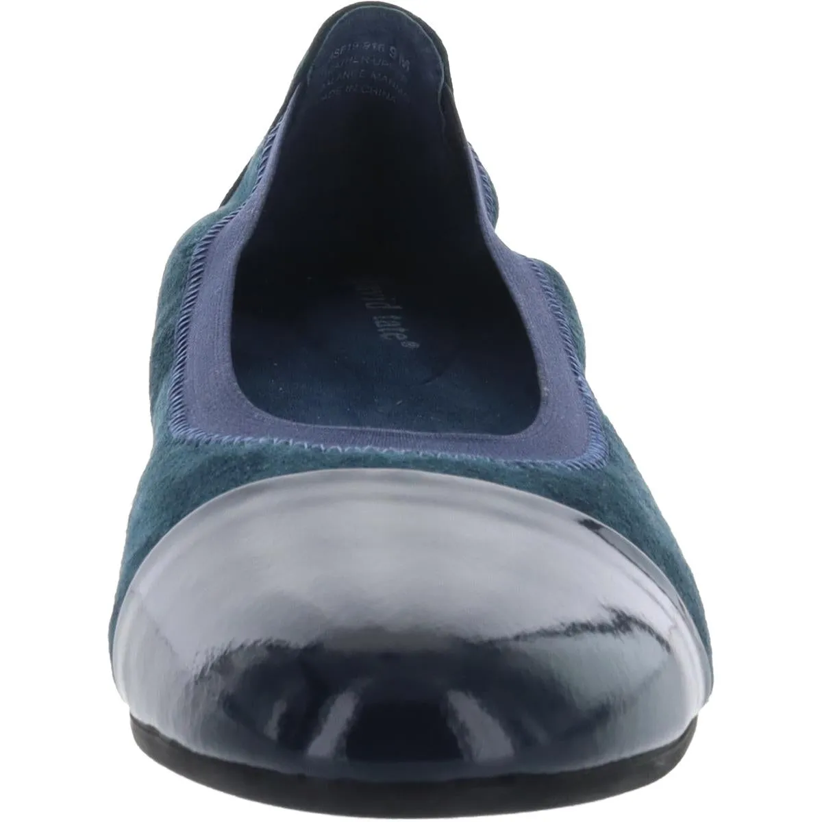Nicole Womens Suede Cap Toe Ballet Flats