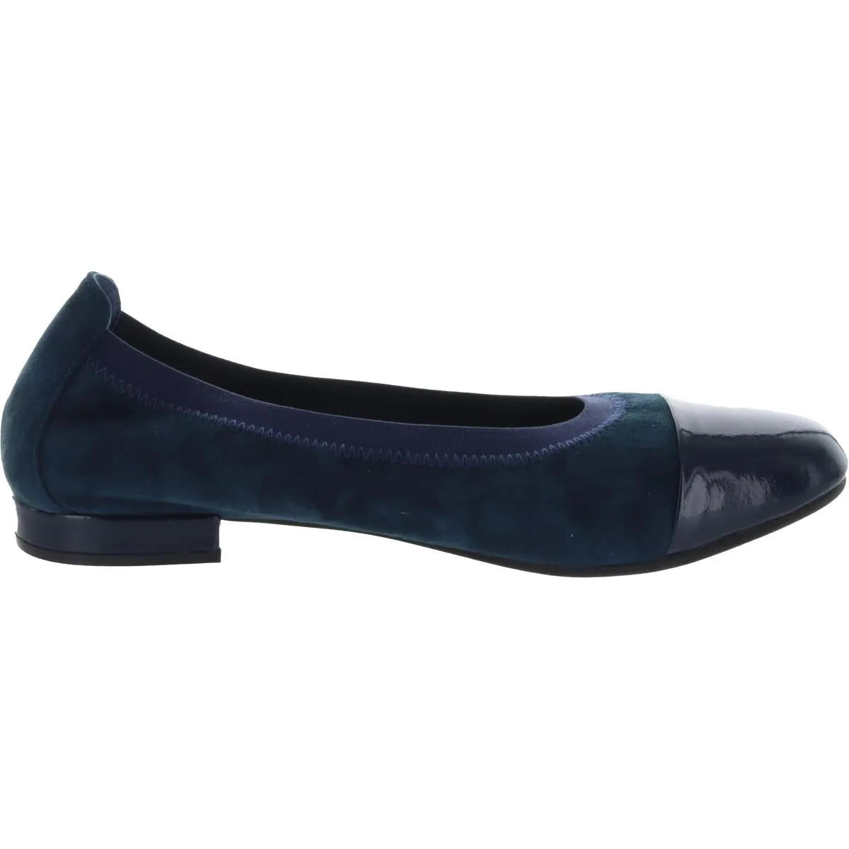 Nicole Womens Suede Cap Toe Ballet Flats