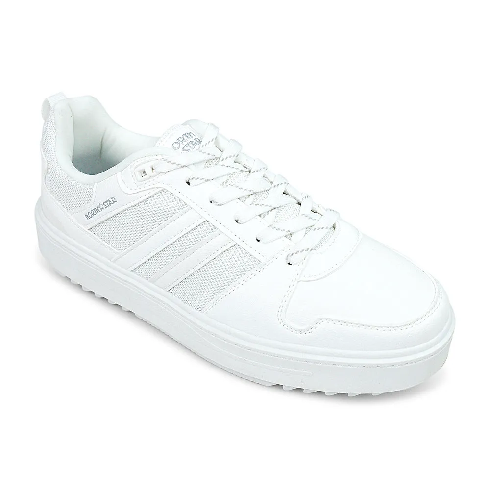 North Star REPLAY White Low-Top Lace-Up Sneaker for Women