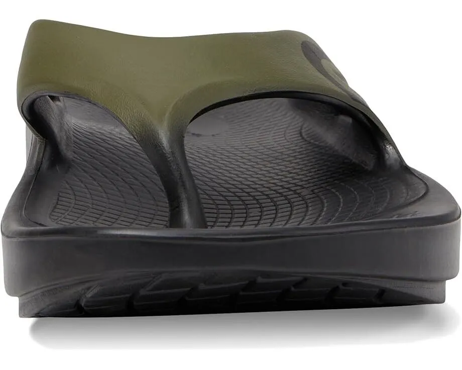 Oofos OOriginal Sport Sandals Men's 6 Green Toe Post Comfort Flip Flop KHD1140