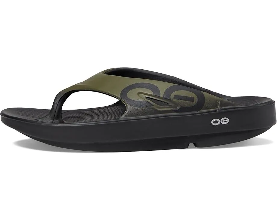 Oofos OOriginal Sport Sandals Men's 6 Green Toe Post Comfort Flip Flop KHD1140