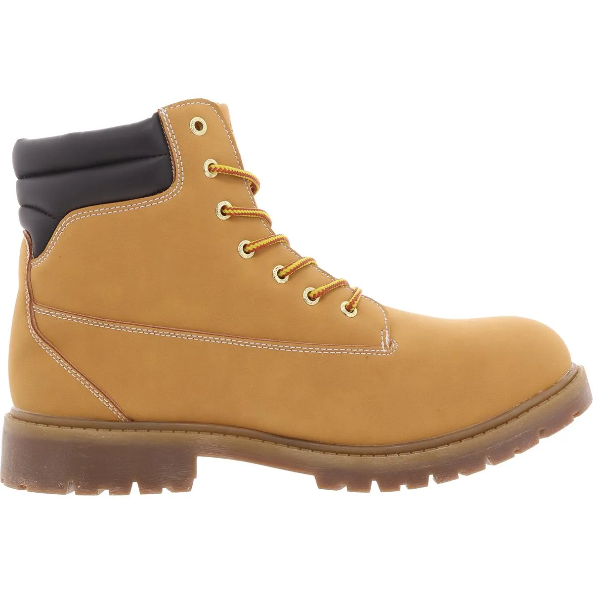 Pattox Smooth Mens Lace-Up Faux Leather Work & Safety Boots