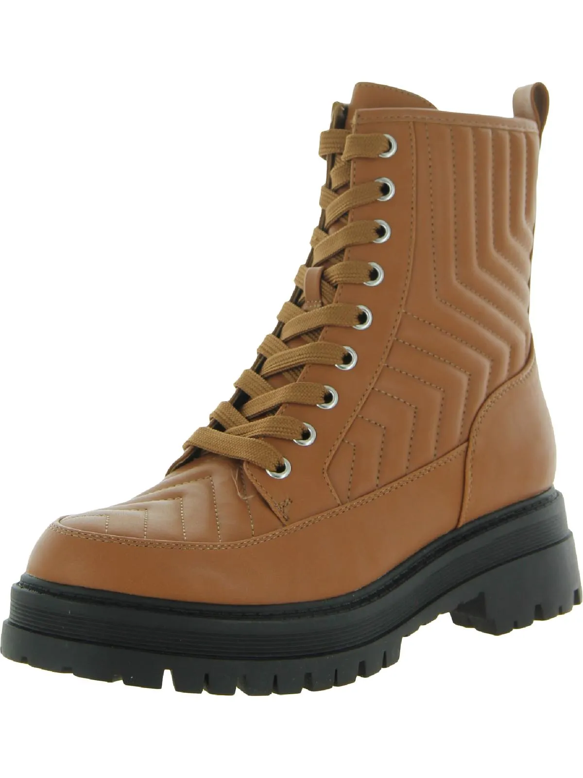 Pierce  Womens Round Toe Ankle Combat & Lace-up Boots