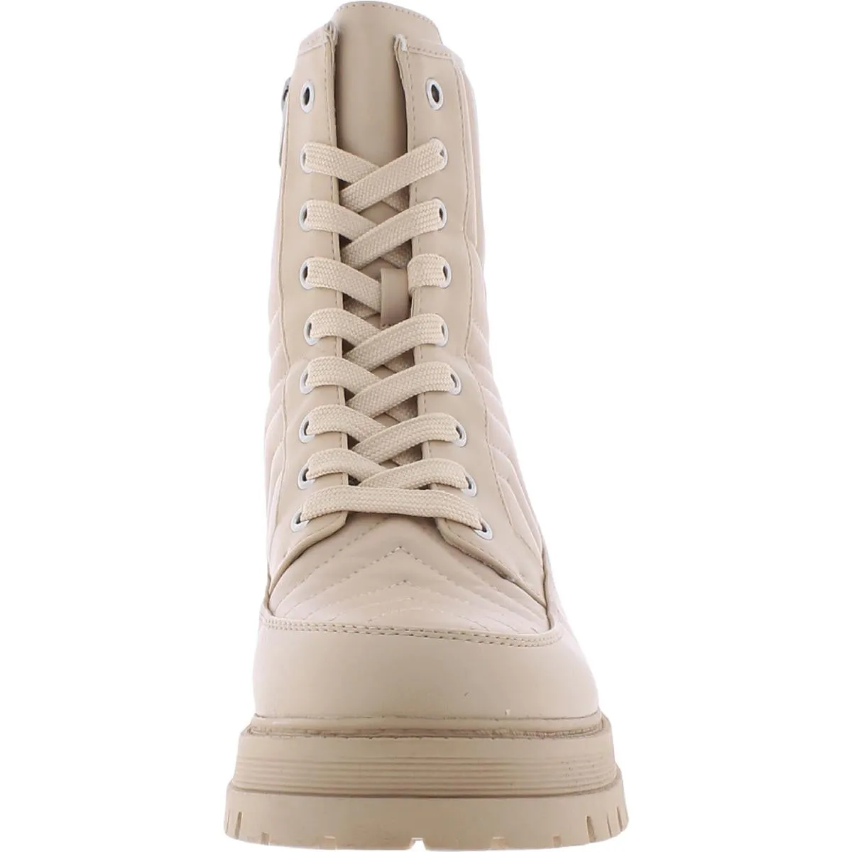 Pierce  Womens Round Toe Ankle Combat & Lace-up Boots