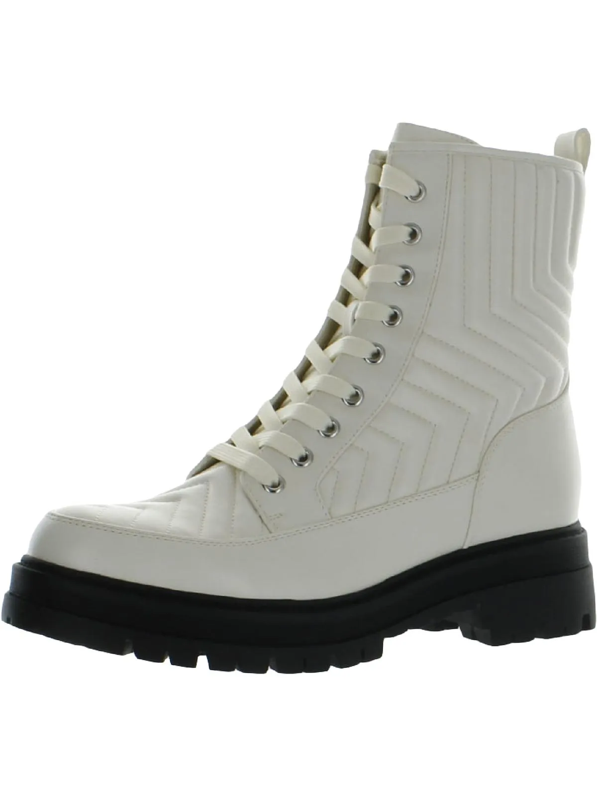 Pierce  Womens Round Toe Ankle Combat & Lace-up Boots