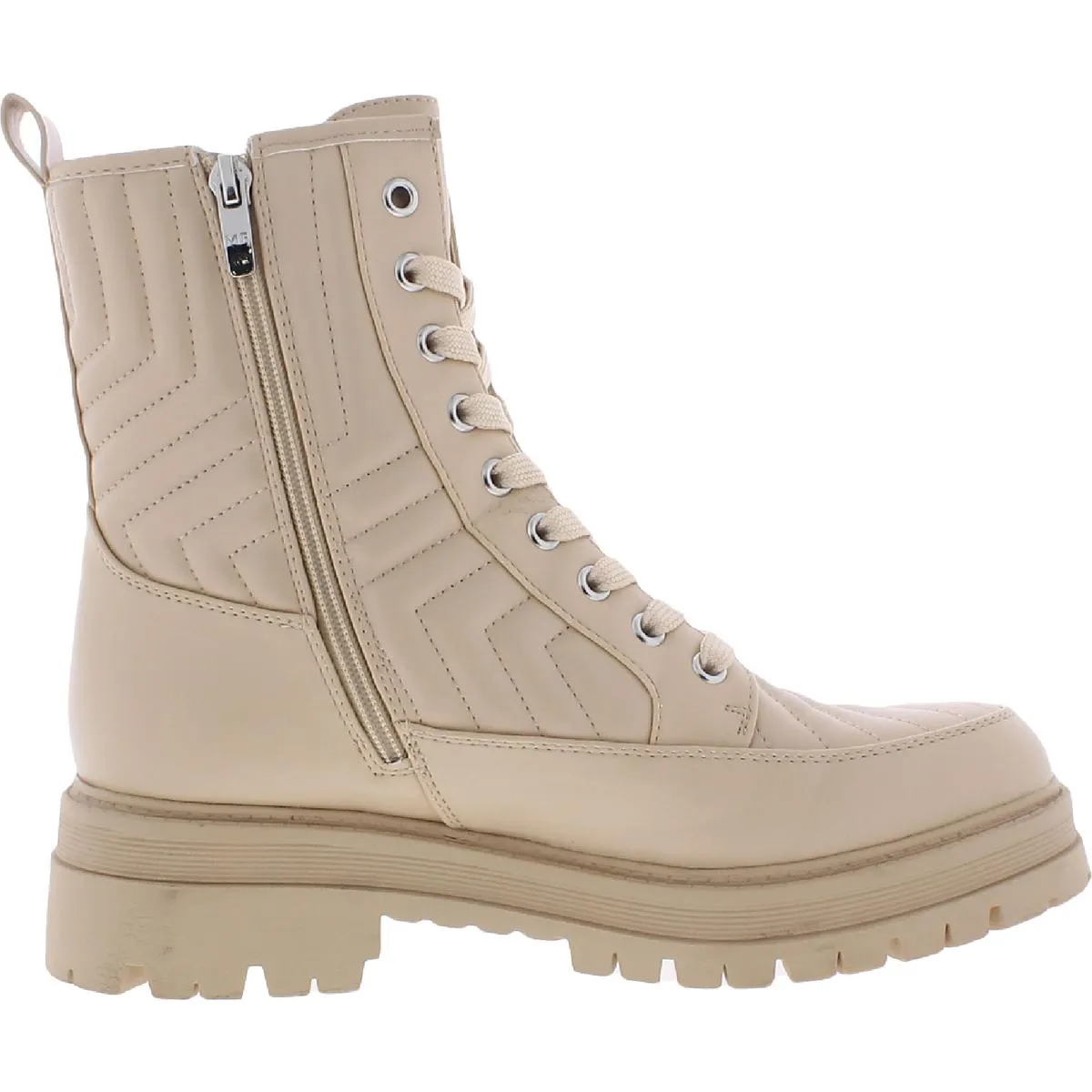Pierce  Womens Round Toe Ankle Combat & Lace-up Boots