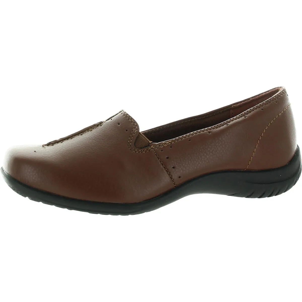 Purpose Womens Faux Leather Square Toe Loafers
