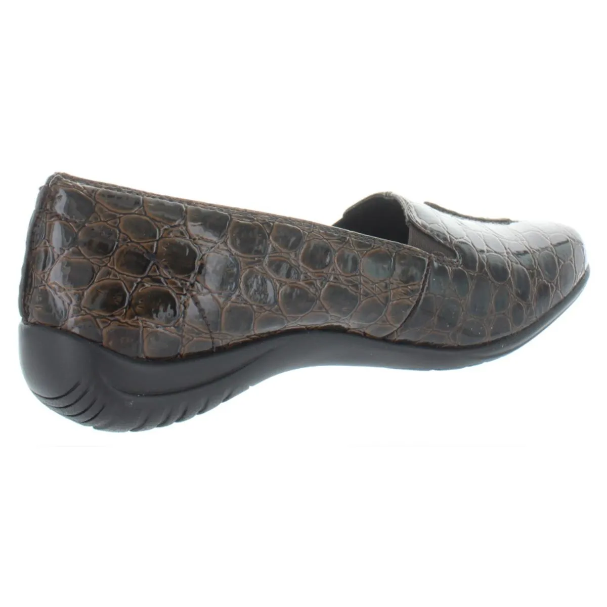 Purpose Womens Faux Leather Square Toe Loafers