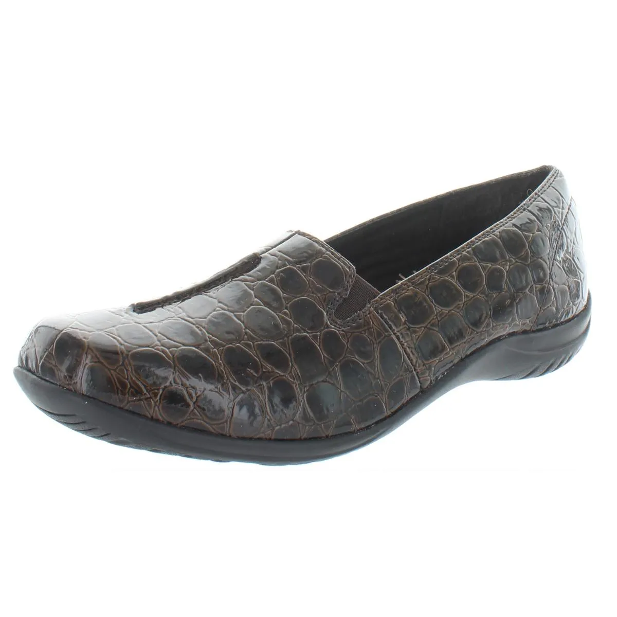 Purpose Womens Faux Leather Square Toe Loafers