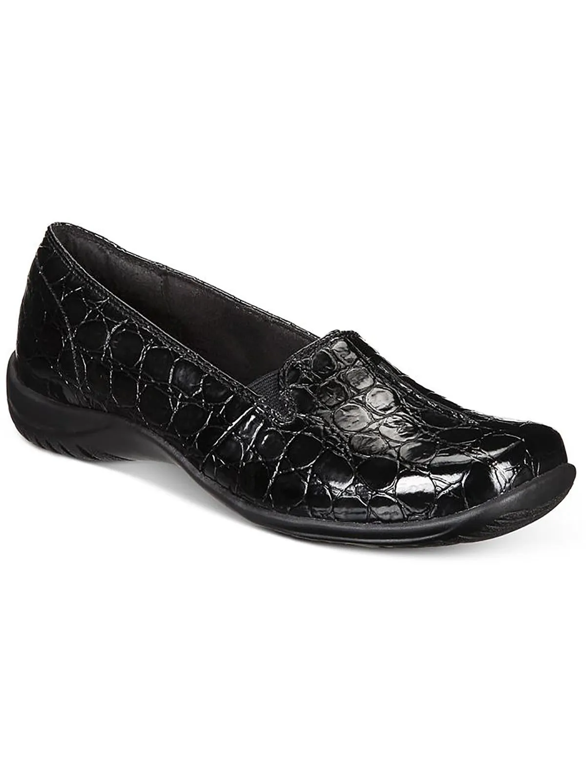Purpose Womens Faux Leather Square Toe Loafers