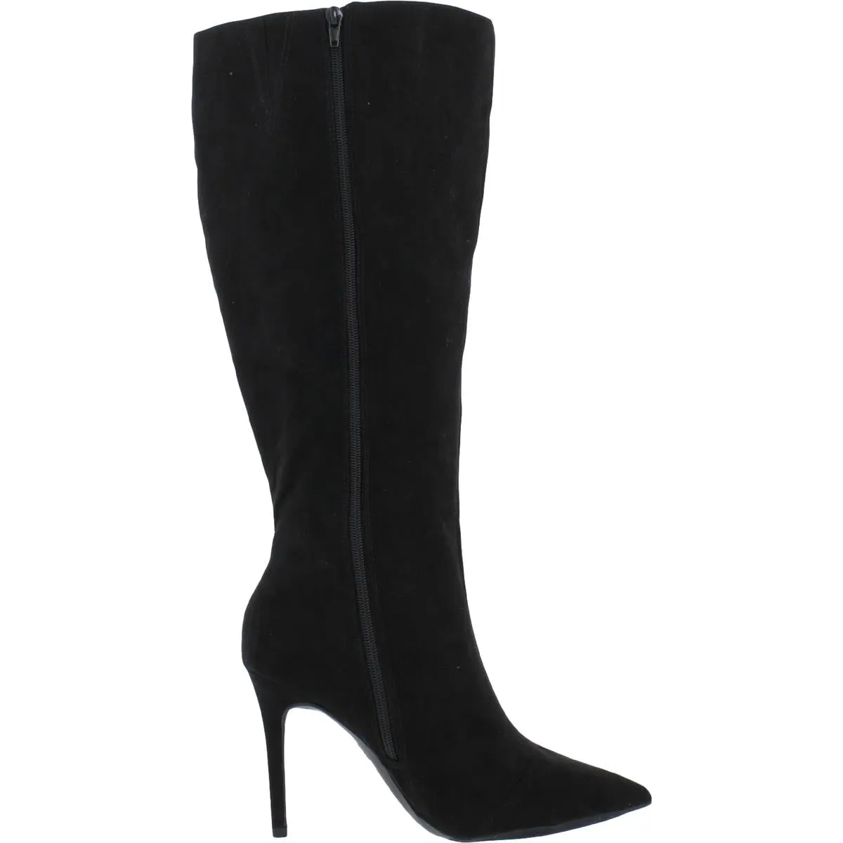 Rajel Womens Faux Suede Wide Calf Knee-High Boots