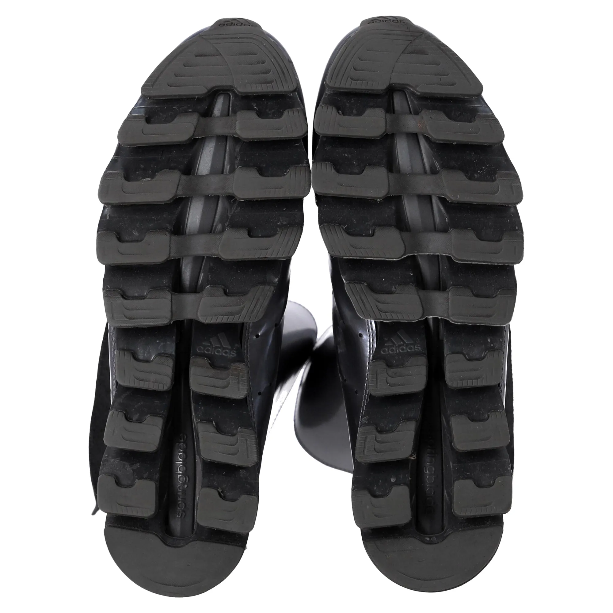 Rick Owens x Adidas Springblade Mid-Calf Boots in Metallic Silver Leather