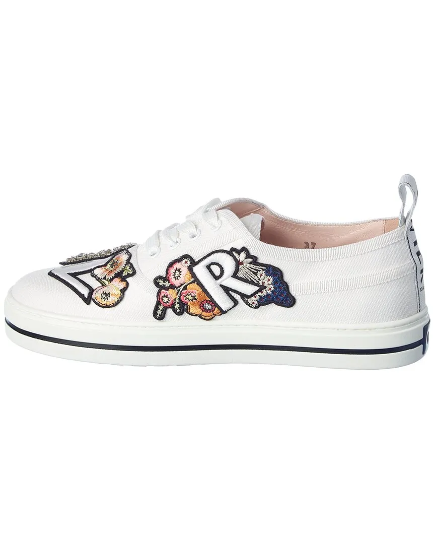 Roger Vivier Call Me Vivier Patch Canvas Sneaker