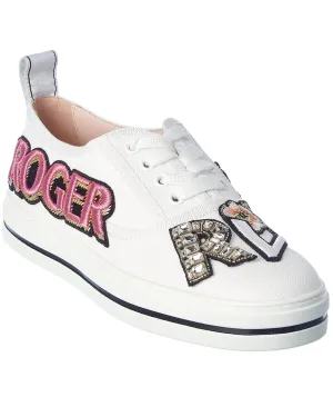 Roger Vivier Call Me Vivier Patch Canvas Sneaker