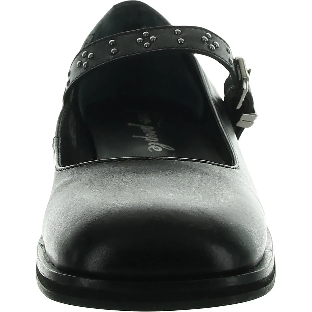 Rumor Womens Buckle Leather Mary Janes
